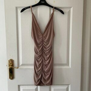 Nude mini dress